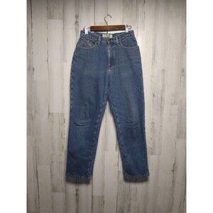 Women’s L.L. Bean  Double L Relaxed Fit Size 8 Fleece Lined Denim Blue Jeans